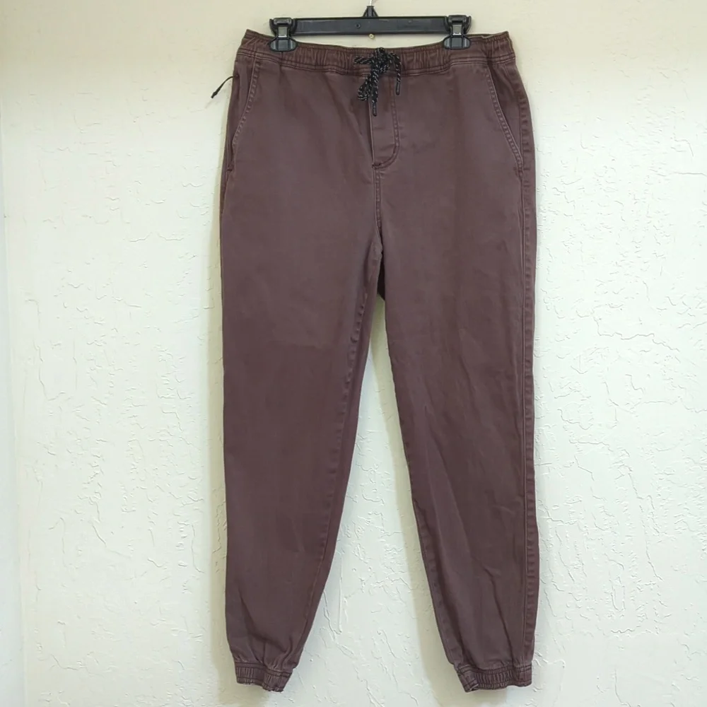 RSQ Bundle of (3) Black Brown & Gray Twill Jogger Pants Size Large